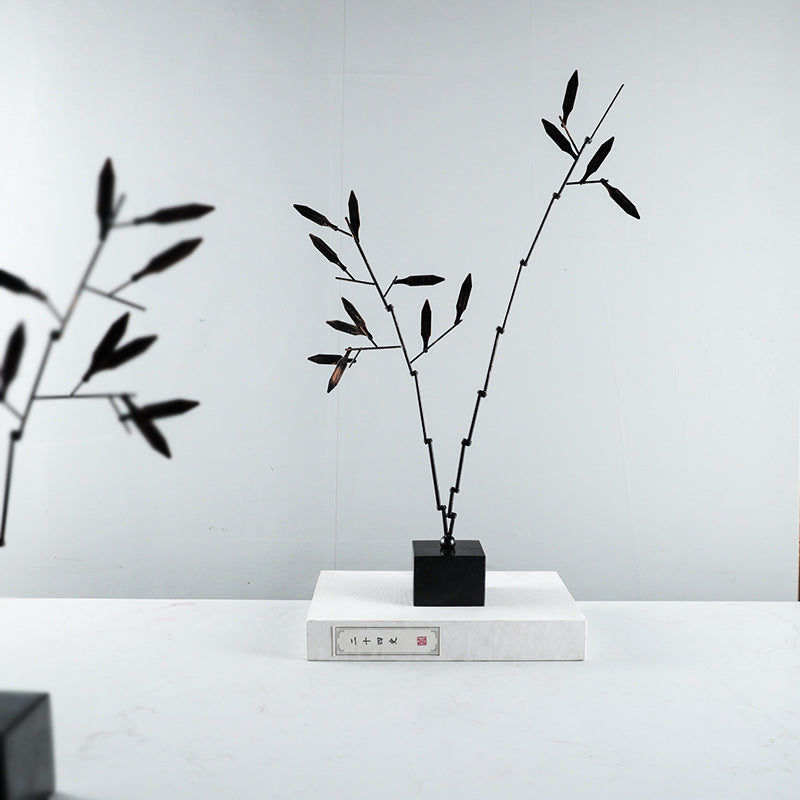 Minimalist Metal Leaf Sculpture
