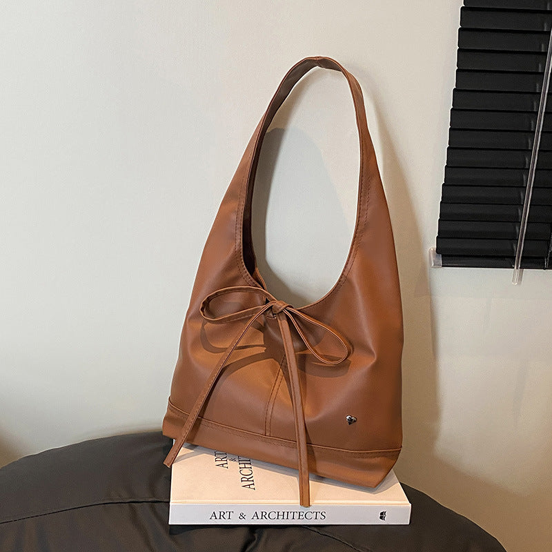Bow-Detail Slouchy Hobo Bag