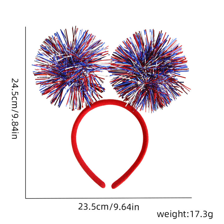 Unisex nan patriotic star antenna headband with ribbon streamers Kalsten