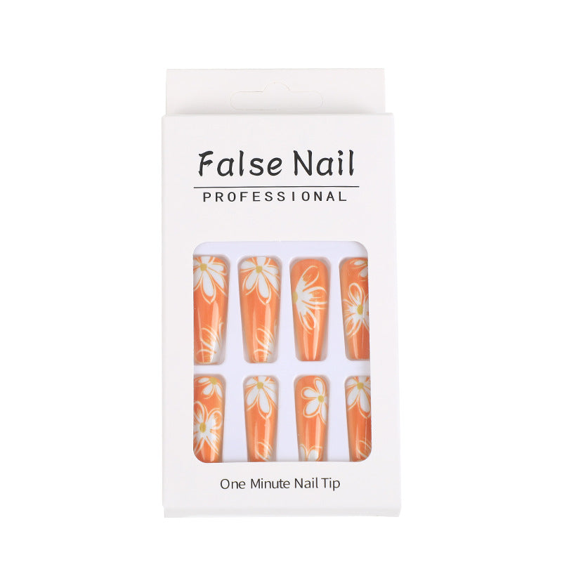 Stylish artificial nails with floral accents Kalsten