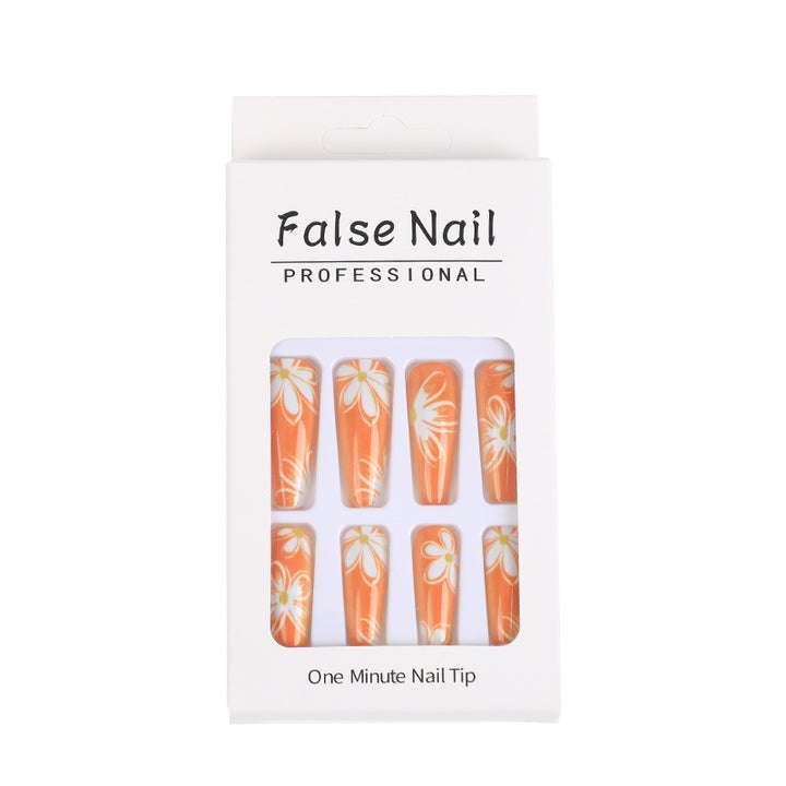 Stylish artificial nails with floral accents Kalsten
