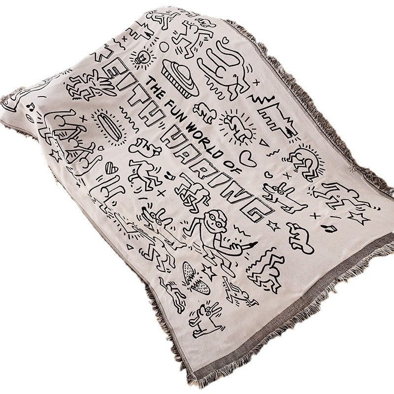 Whimsical Artistic Tapestry Throw Blanket