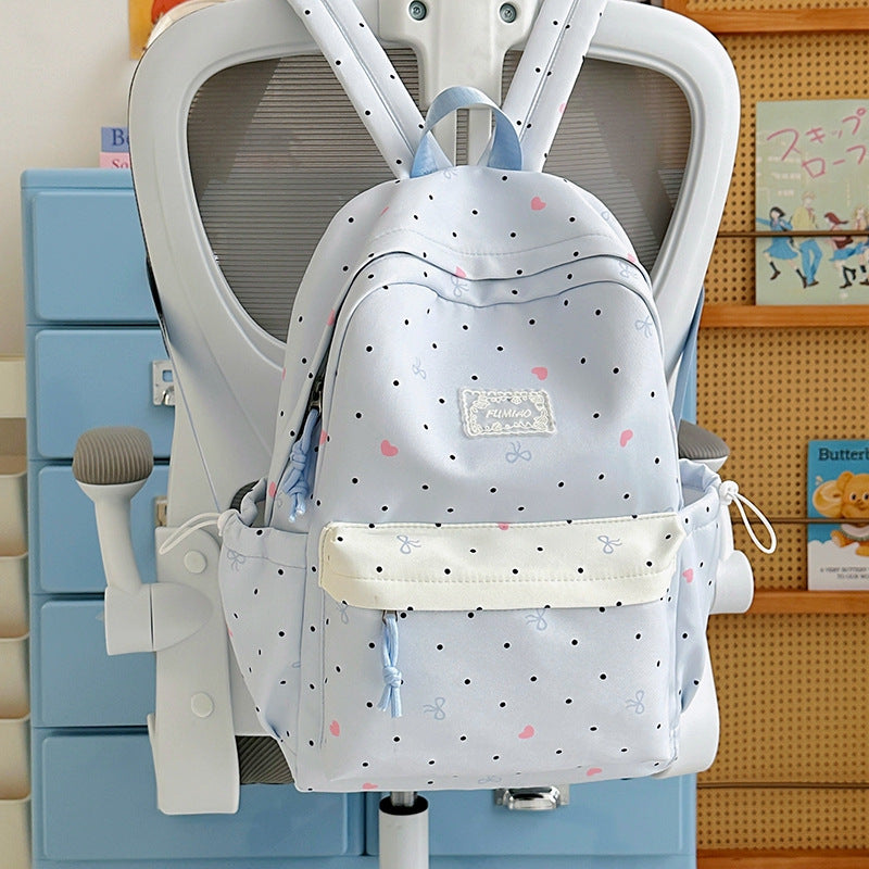 Charming Polka Dot School Backpack Kalsten