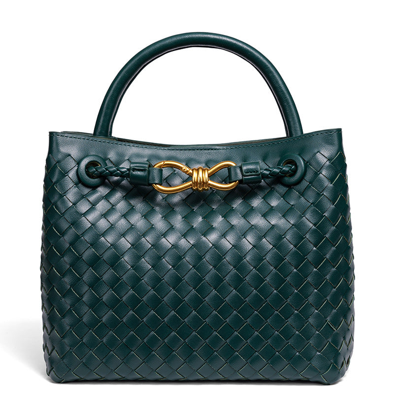 Elegant Braided Leather Tote Kalsten