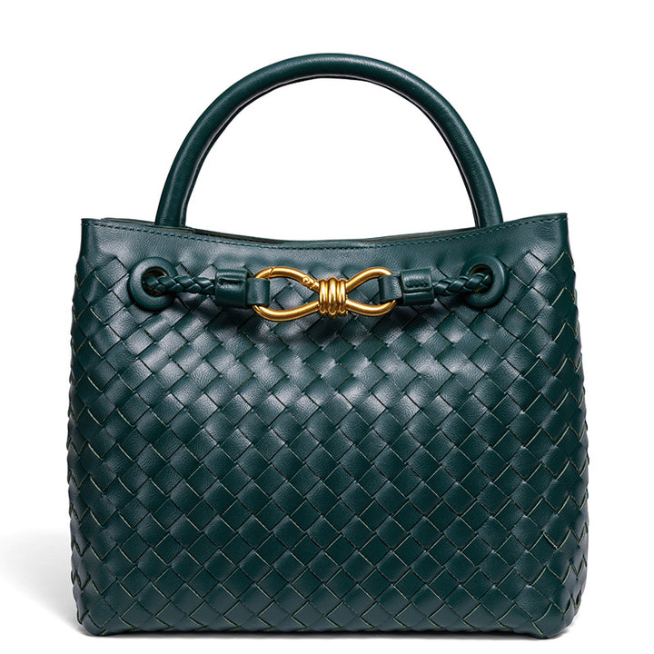Elegant Braided Leather Tote Kalsten