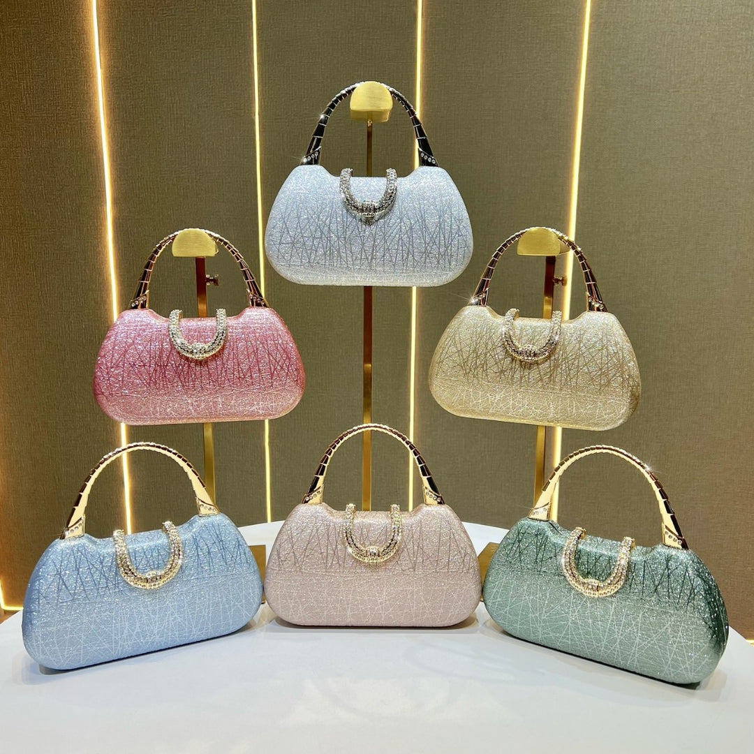 Rhinestone-Detail Evening Handbag