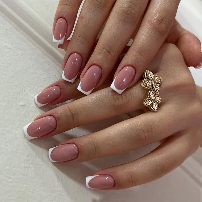 Elegant French Tip Press-On Nail Set Kalsten