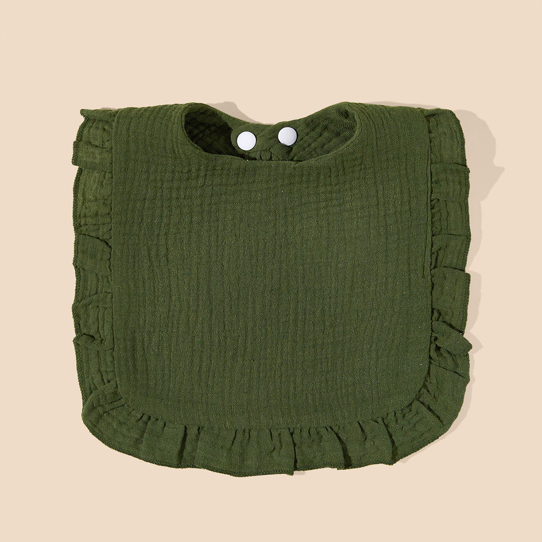 Soft Ruffled Muslin Baby Bib kalsten