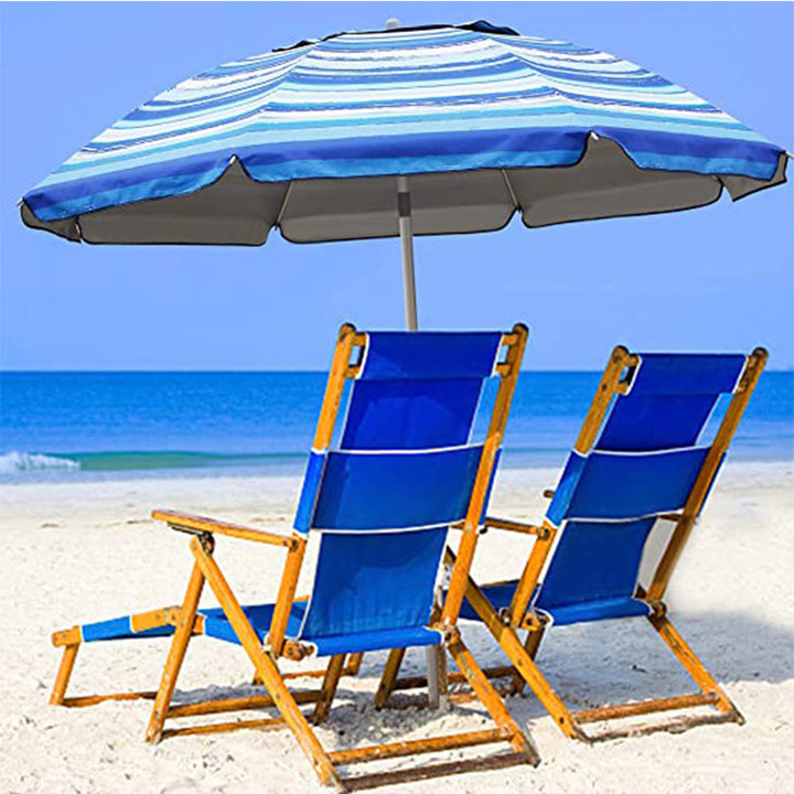 Women's Striped Sun Umbrella with Stable Ground Anchoring Kalsten