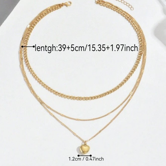 Triple Layered Gold Necklace Kalsten