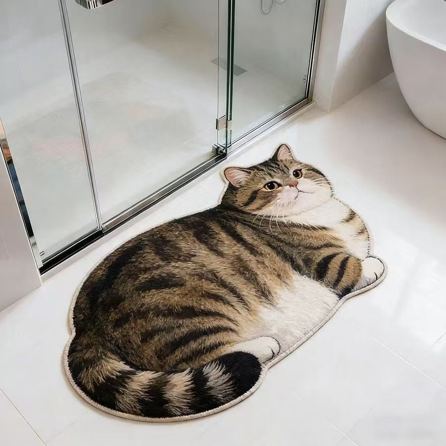 Cat-Shaped Area Rug