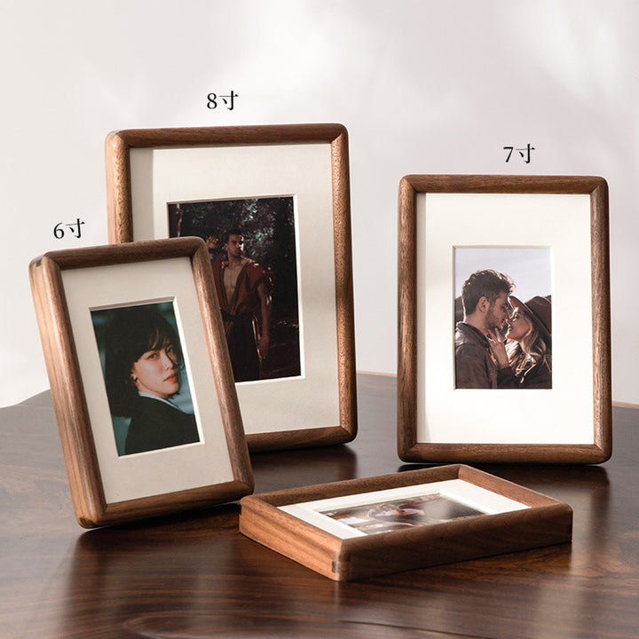 Rustic Wooden Photo Frame for Tabletop Display
