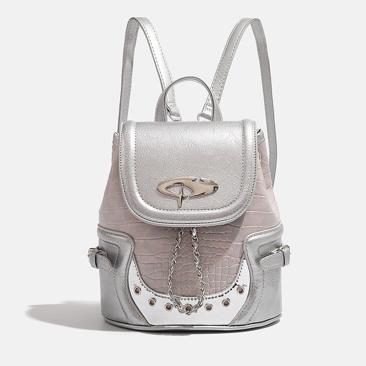 Fashionable Crocodile-Embossed Mini Backpack Kalsten