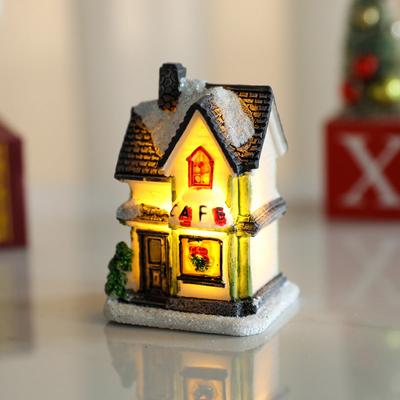 Decorative LED Village House Figurine Kalsten