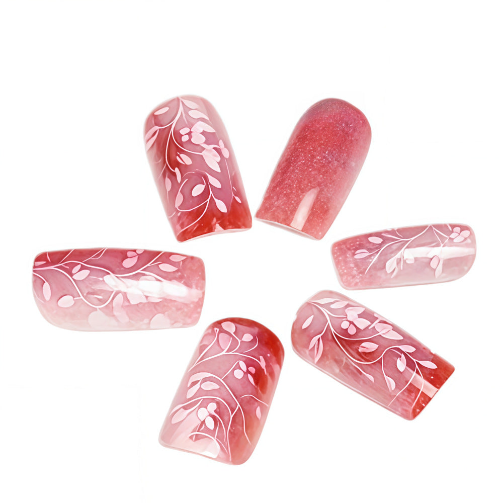 Artificial nails in elegant floral design Kalsten