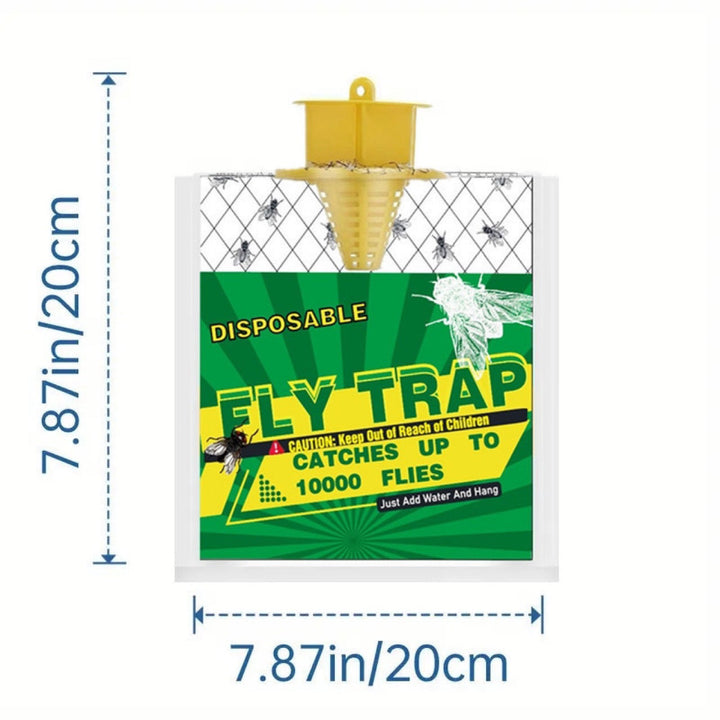 Disposable Hanging funnel fly trap with bait reservoir Kalsten