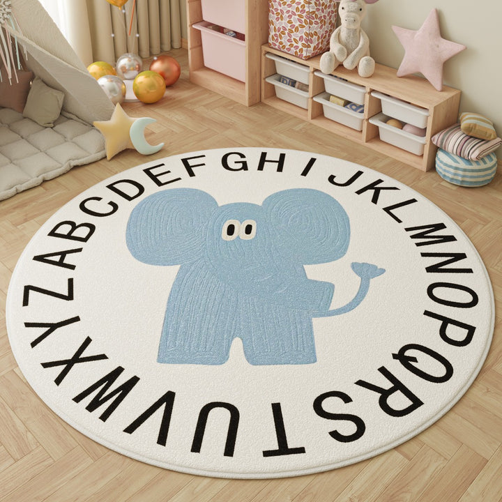 Playful Inspirational Round Area Rug Kalsten