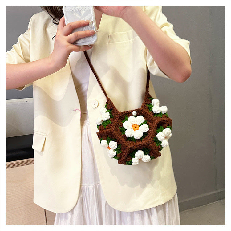 Handcrafted Floral Crochet Handbag
