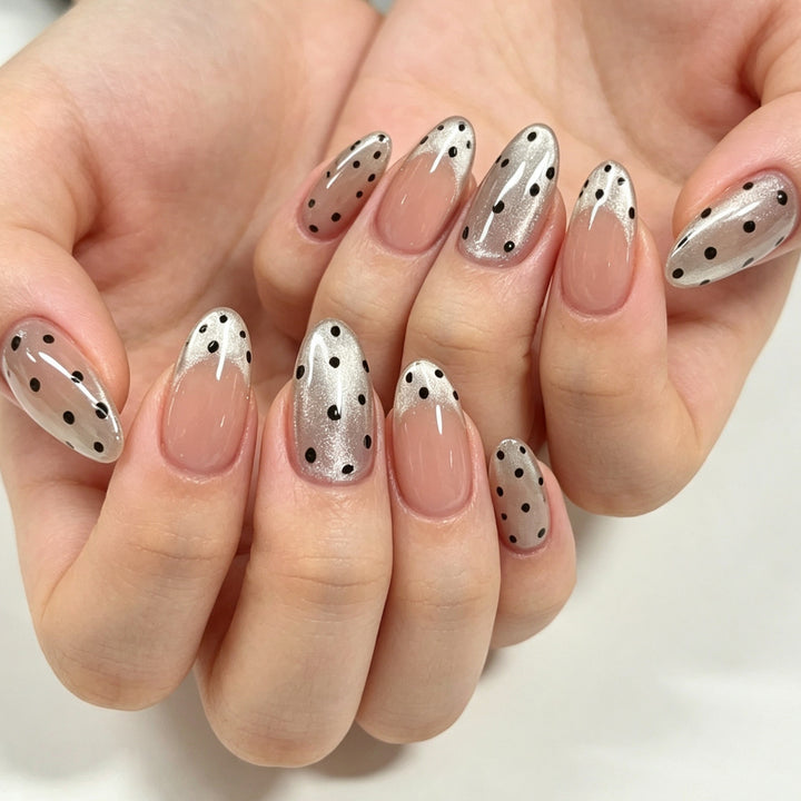 Artistic Polka Dot Press-On Nail Tips Kalsten