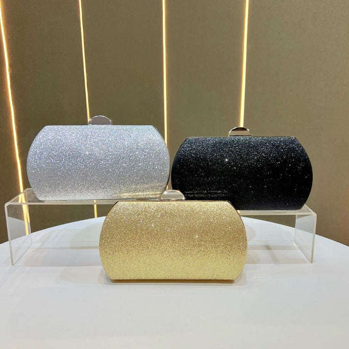 Glittering Cylindrical Evening Clutch