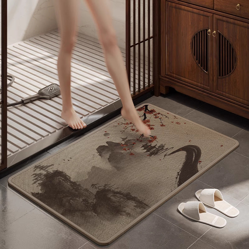 Absorbent Bathroom Floor Mat Kalsten