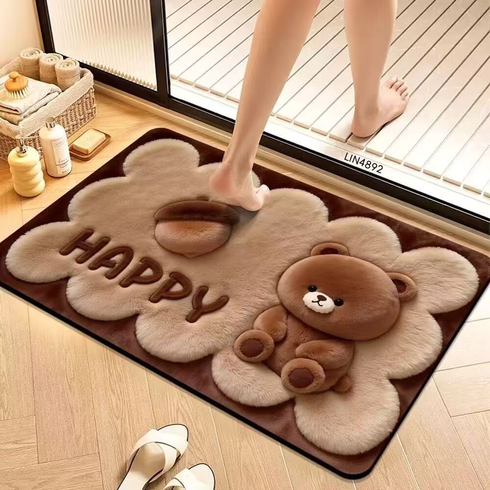 Plush Dog-Themed Kalsten Bath Mat