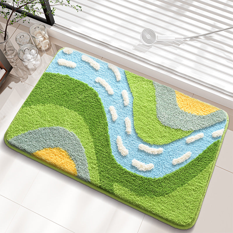 Abstract Landscape Bath Rug Kalsten