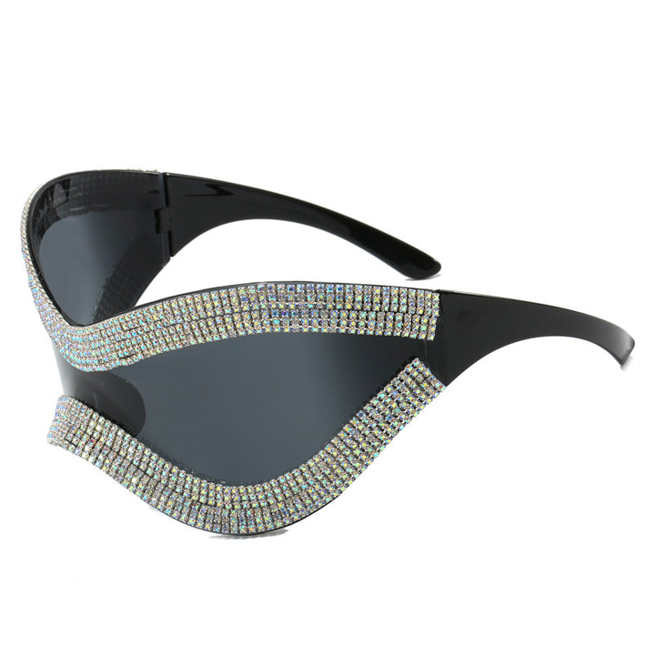 Ladies glamorous sunglasses with rhinestone-studded frame Kalsten