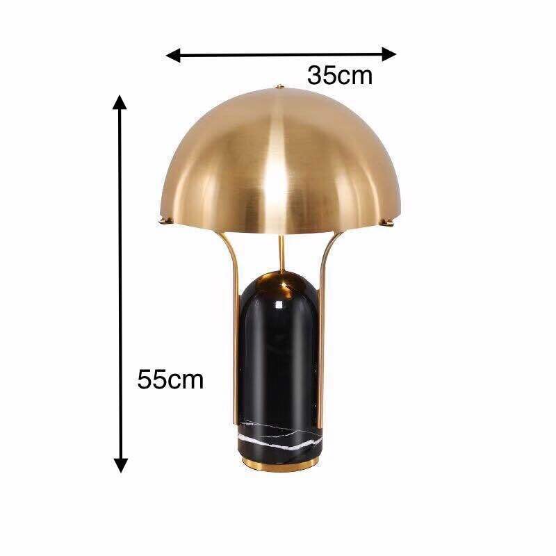 Modern Sculptural Table Lamp with Marble Base