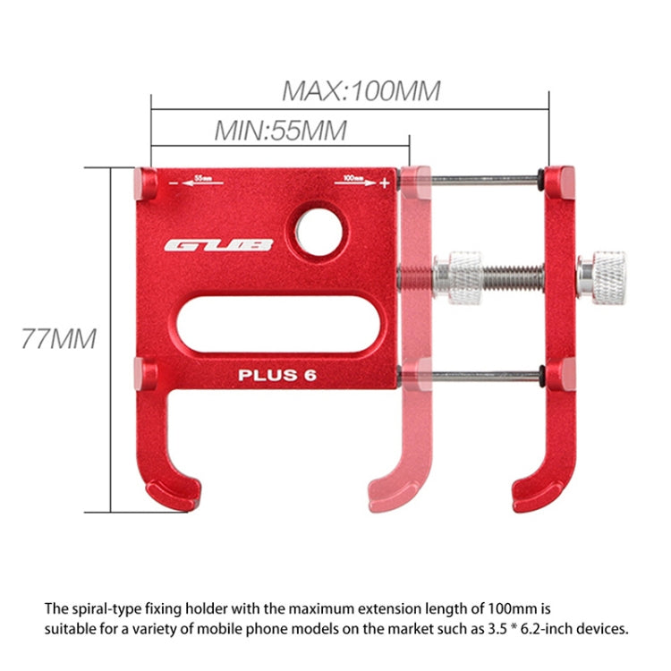 Kalsten | GUB Plus 6 Aluminum Alloy MTB Bike Phone Holder (Black)