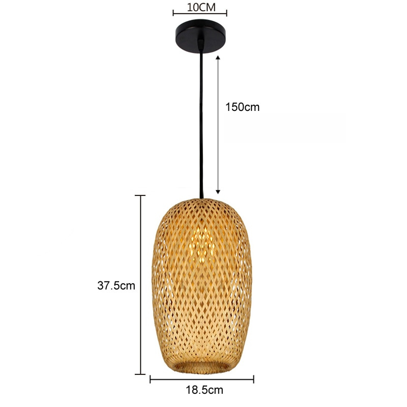 BambooLife Pendant Lamp - Handwoven Bamboo Lampshade for a Warm Interior Kalsten