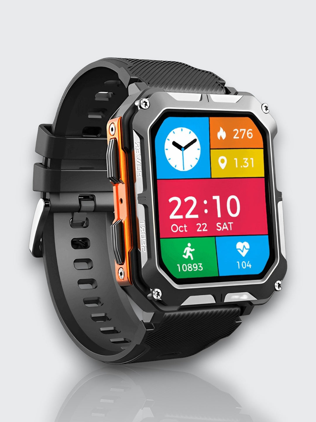 Indestructible Smartwatch with Heart Rate Monitor and 14 Days Battery Life – Waterproof and Shockproof for Active Professionals | Kalsten