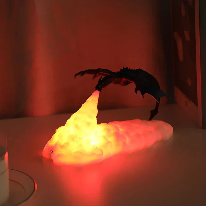 LED Fantasy Dragon Flame Table Lamp | Kalsten