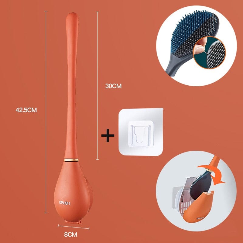 Kalsten | Hygienic Silicone Toilet Brush with Wall Holder and Quick-Drying Design