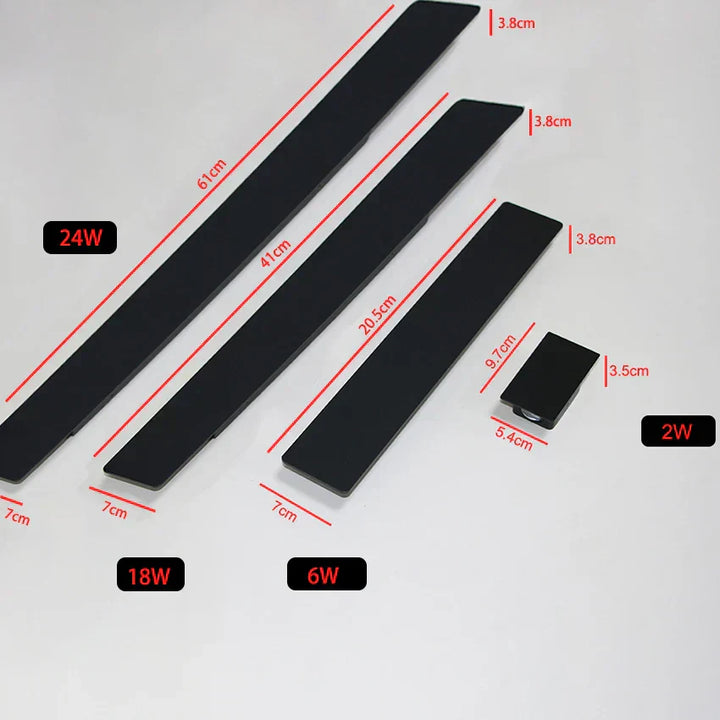 Black Aluminum Waterproof Outdoor Wall Lamp Kalsten