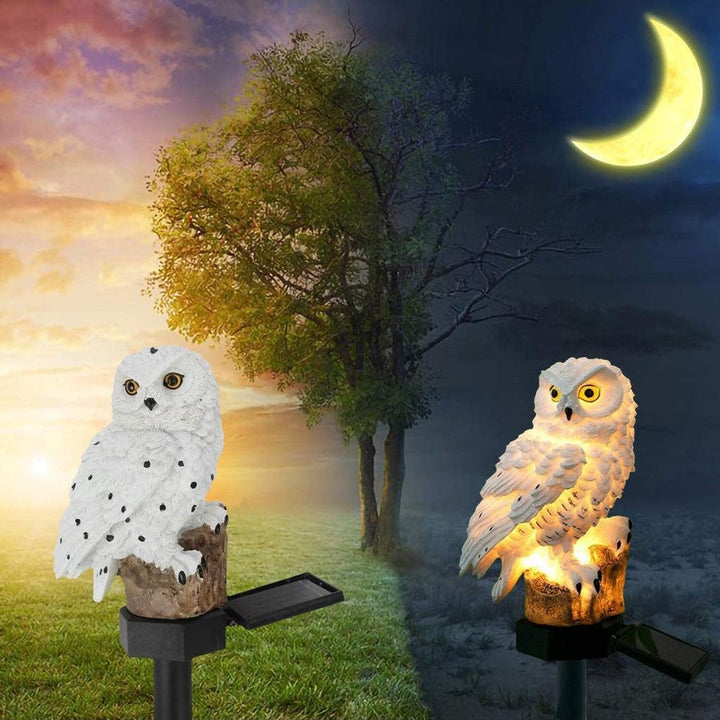 Solar-powered garden lamp with decorative owl design – LED outdoor light for the garden | Kalsten