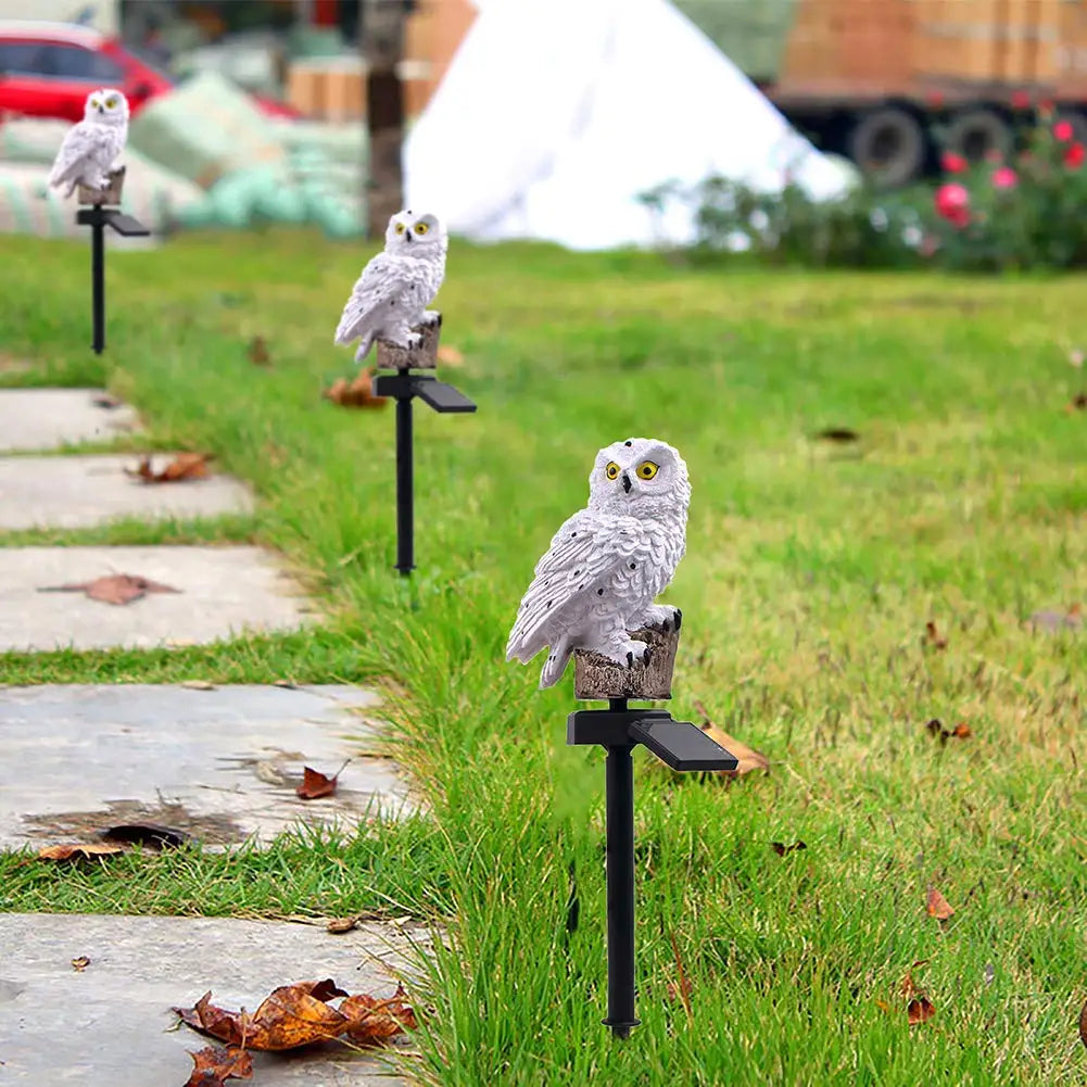 Solar-powered garden lamp with decorative owl design – LED outdoor light for the garden | Kalsten