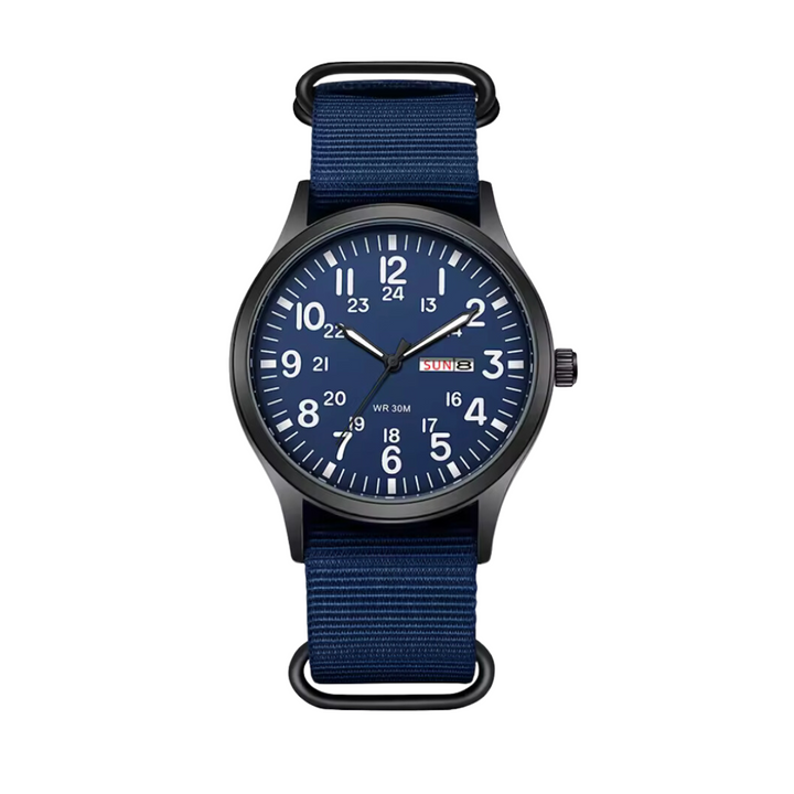 Kalsten | Men’s Rugged Outdoor Watch – Waterproof Military-Style Stainless Steel Timepiece