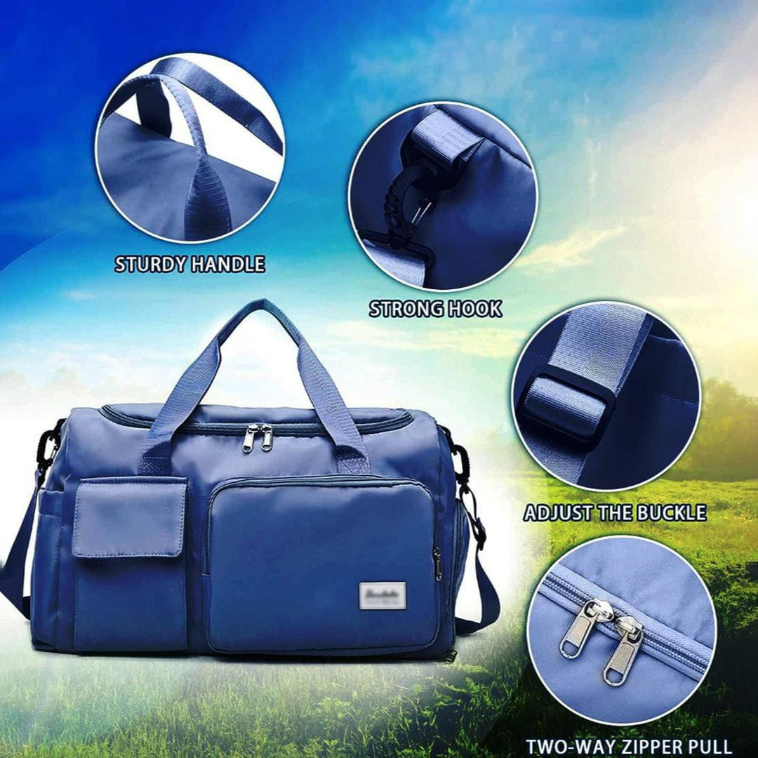 Kalsten | Traventix Travel Bag with Multiple Compartments | Waterproof & Lightweight | Sports, Fitness & Weekend Bag for Men & Women