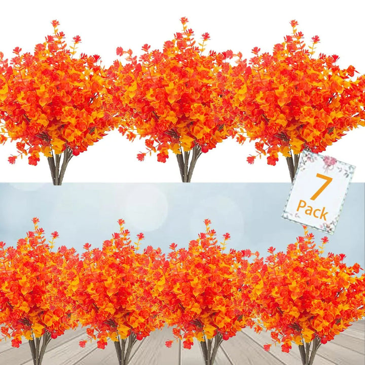 Kalsten | Low-maintenance artificial outdoor flowers – Realistic and UV-resistant (7-pack)