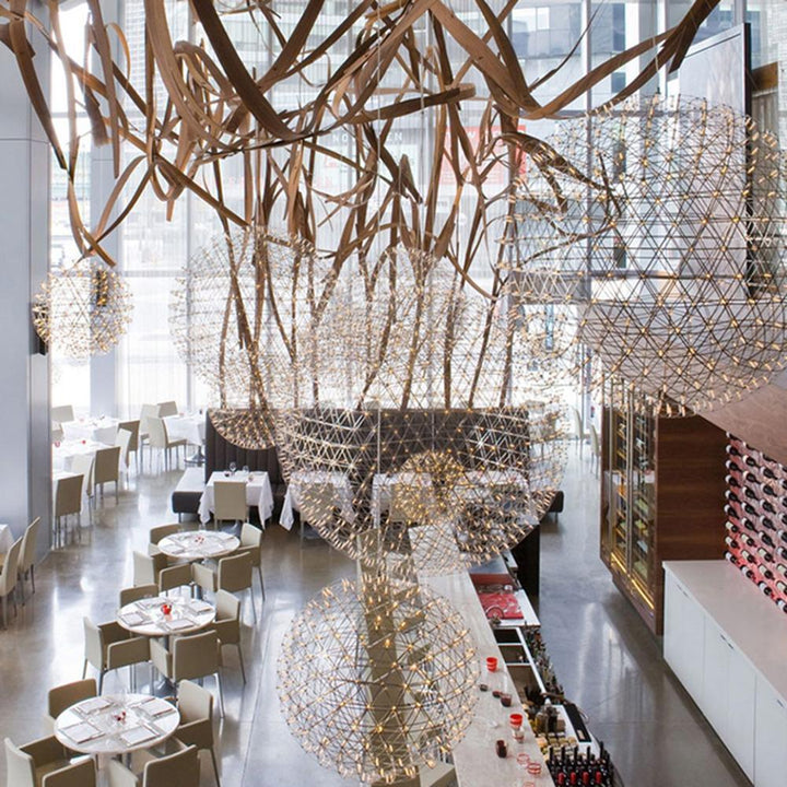 Silver Spark Ball Drop light Pendant Light | Kalsten