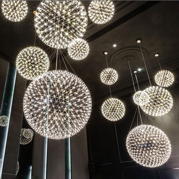 Silver Spark Ball Drop light Pendant Light | Kalsten