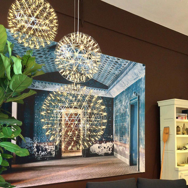 Silver Spark Ball Drop light Pendant Light | Kalsten
