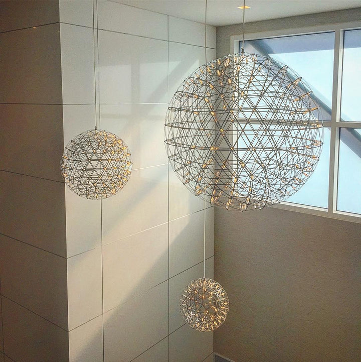 Silver Spark Ball Drop light Pendant Light | Kalsten