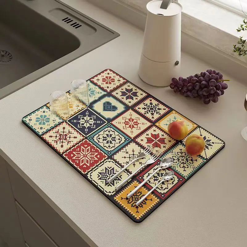 Kalsten | Retro-Quick-drying Drain Mat for Kitchen & Counters
