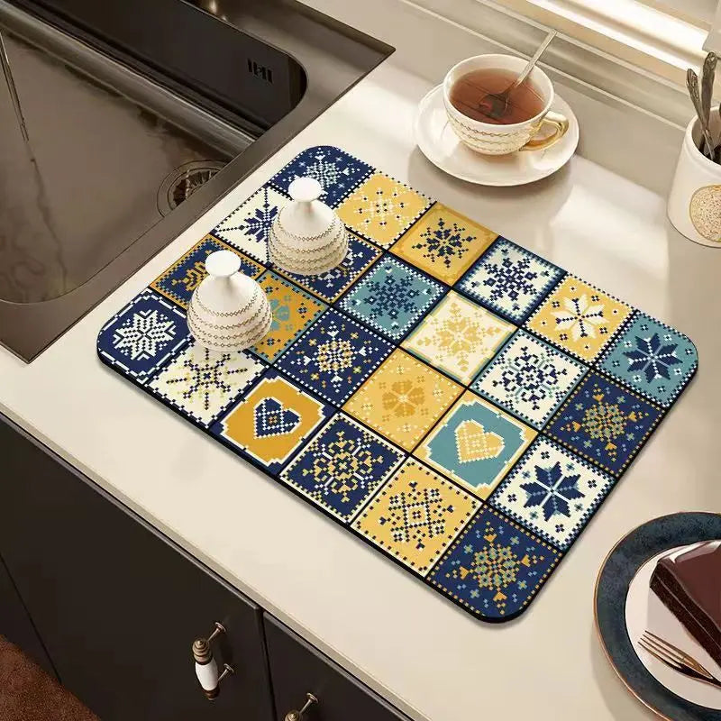 Kalsten | Retro-Quick-drying Drain Mat for Kitchen & Counters