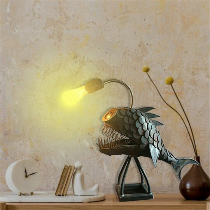 Retro Table Lamp Anglerfish Light with Flexible Lamp Head Artistic Table Lamps for Home Bar Café Home Art Decorative Ornaments | Kalsten