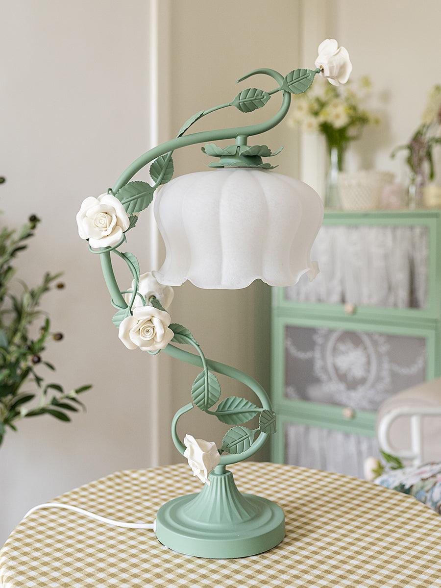 Rose Glass Gooseneck Table Lamp 12.2' | Kalsten