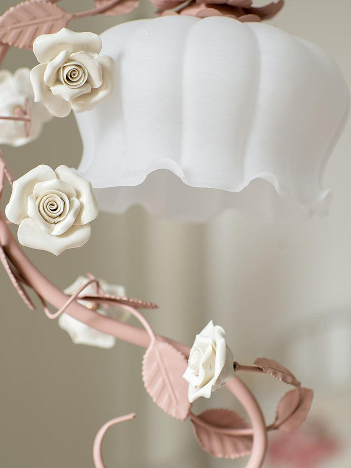 Rose Glass Gooseneck Table Lamp 12.2' | Kalsten