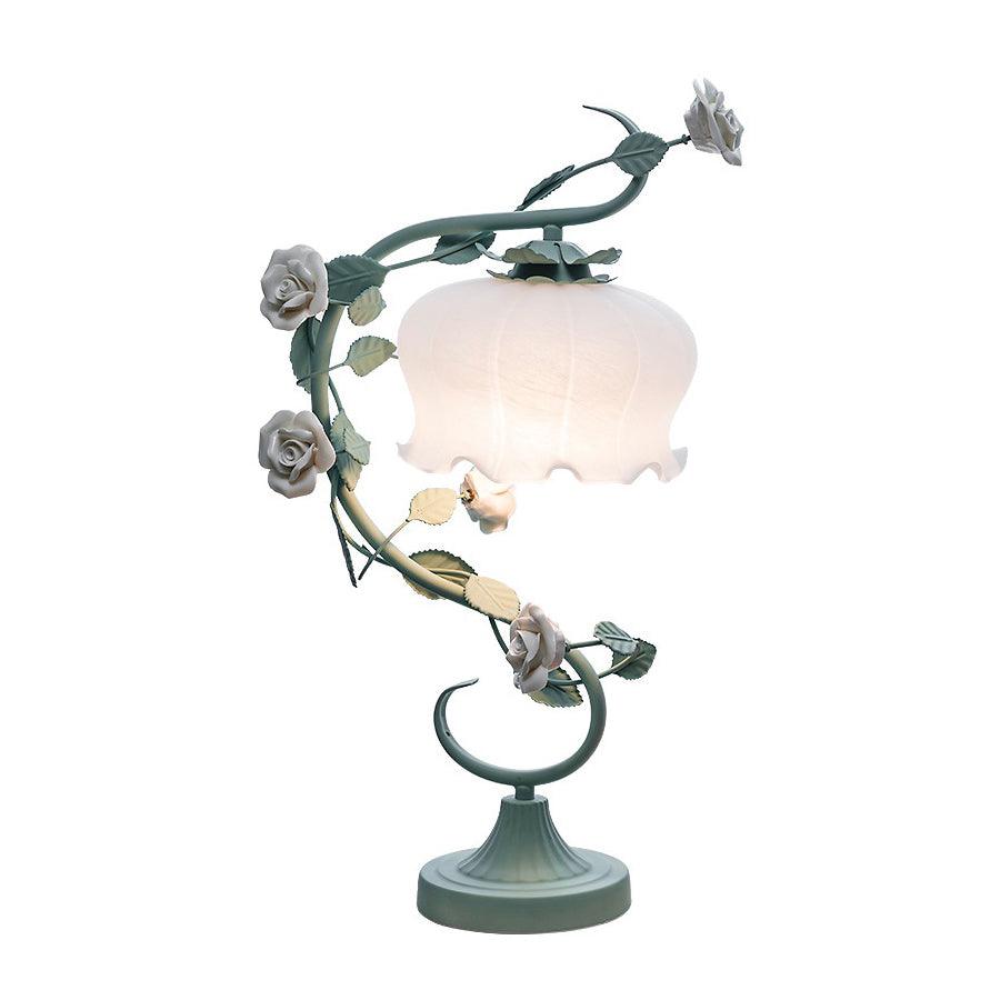 Rose Glass Gooseneck Table Lamp 12.2' | Kalsten